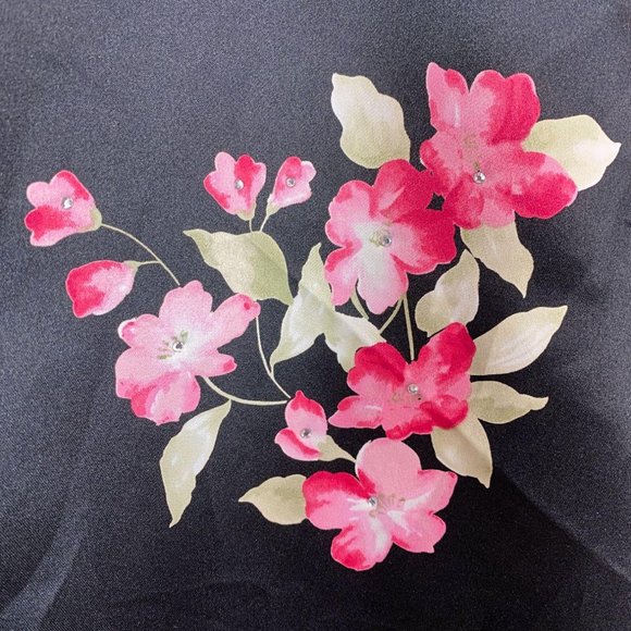 Onyx Nite Wendy Chaitlin Satin Embellished Pants L - Picture 6 of 6